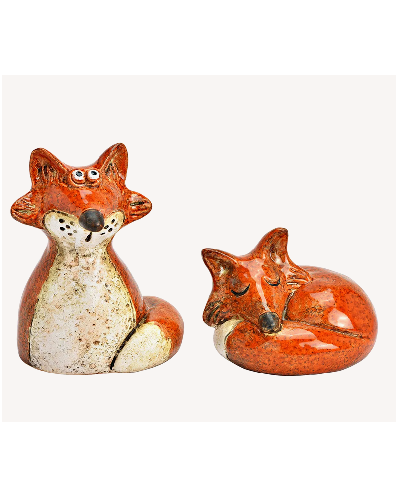 FIGURINE RENARD FAIENCE