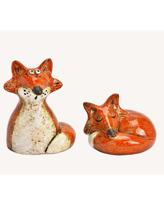 FIGURINE RENARD FAIENCE