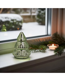 SAPIN EN VERRE H12CM