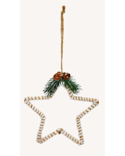 SUSP. ETOILE TISSU 14X14X1