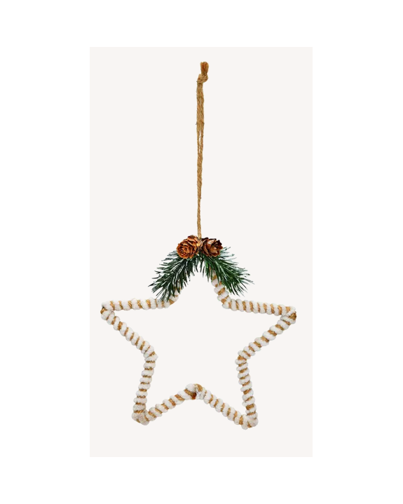 SUSP. ETOILE TISSU 14X14X1