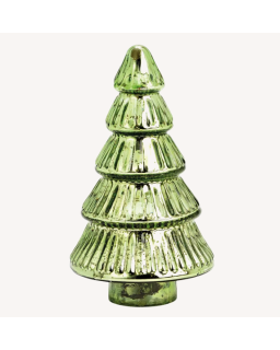 SAPIN VERT EN VERRE H20CM