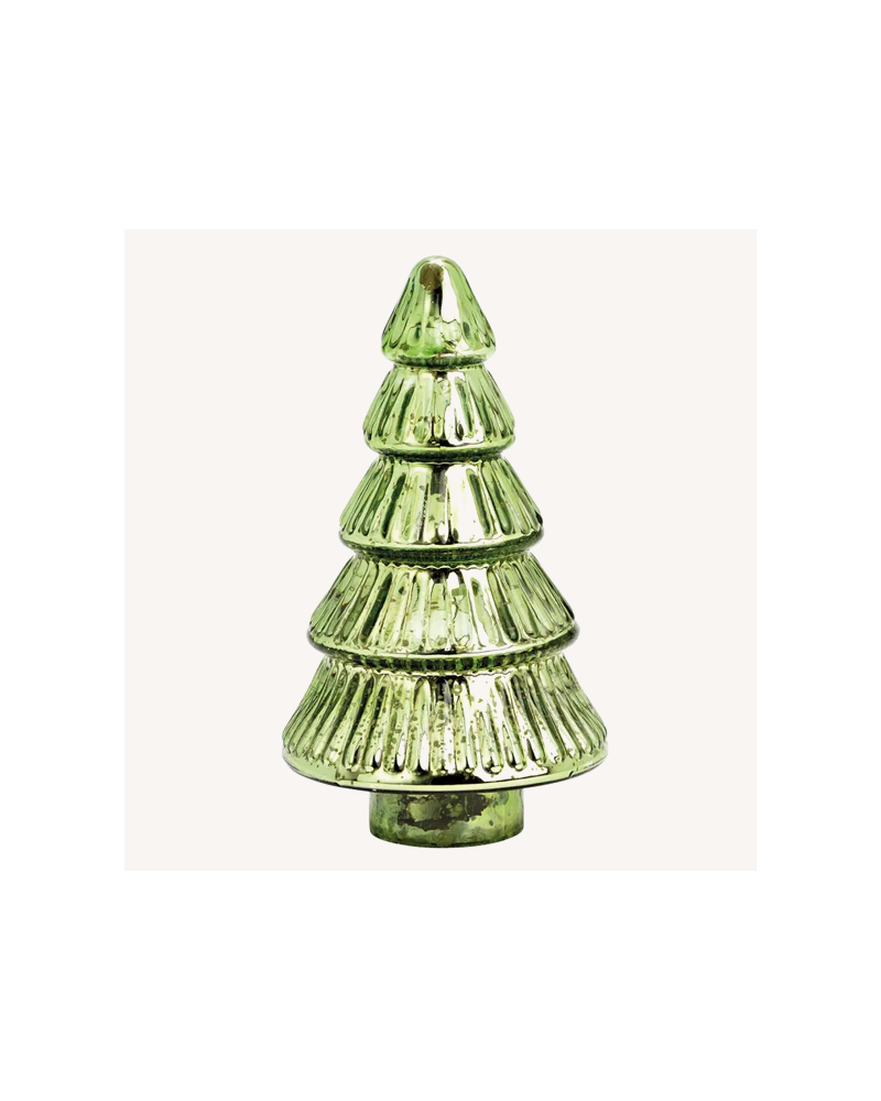 SAPIN VERT EN VERRE H20CM