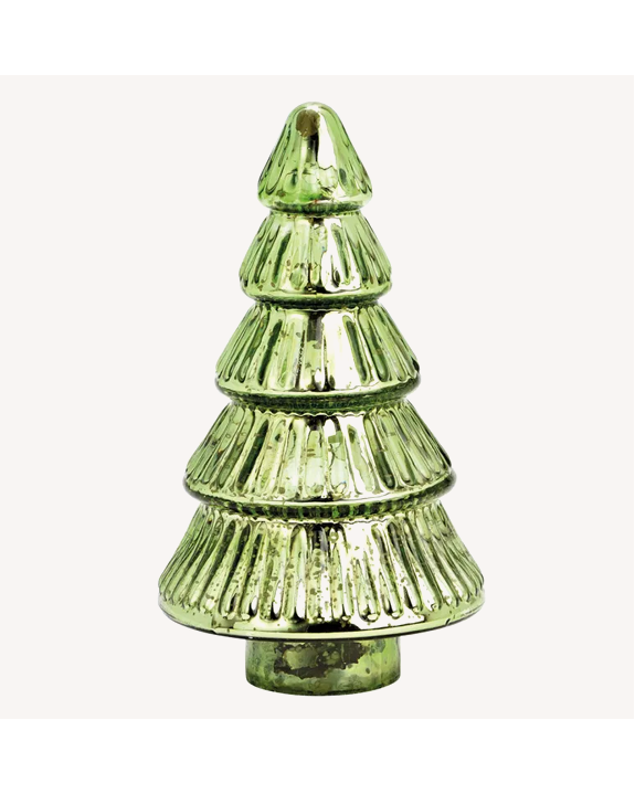 SAPIN VERT EN VERRE H20CM