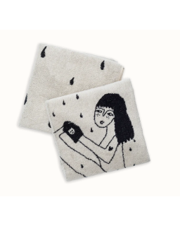 LOT 2 SERVIETTES YOGA DOUCHE 50X100