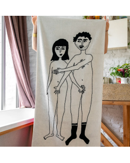 SERVIETTE DE BAIN COUPLE FACE 70x140CM