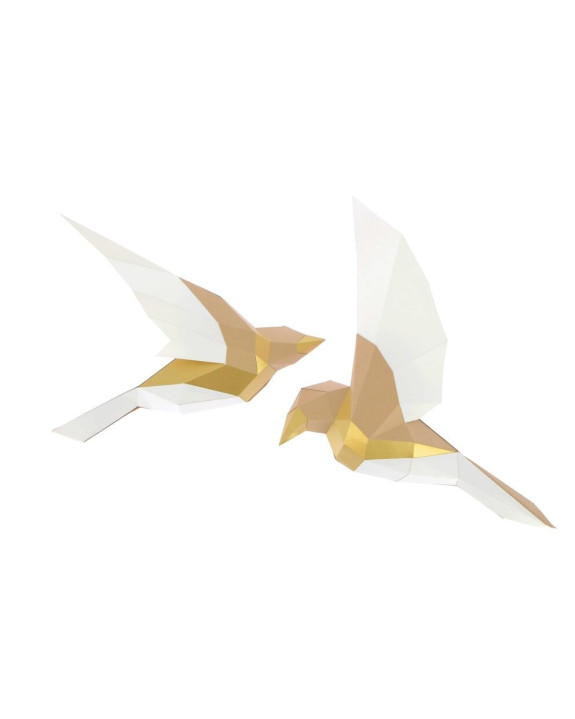 2 OISEAUX BEIGE