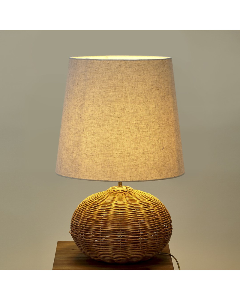 LAMPE ROTIN/METAL 30X25