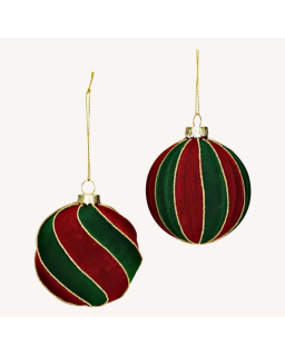 BOULE VERRE ROUGE/VERT Ø8