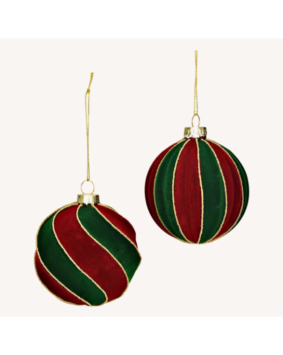 BOULE VERRE ROUGE/VERT Ø8