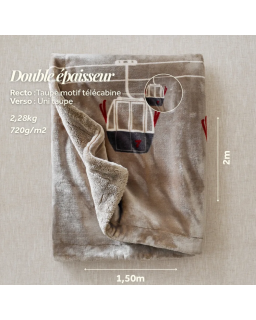 PLAID TELECABINE TAUPE