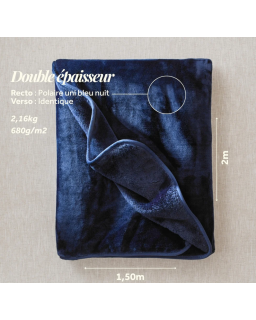 PLAID MONO. BLEU NUIT