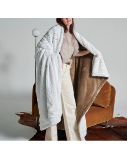 PLAID COCOONING TIGRE BEIGE