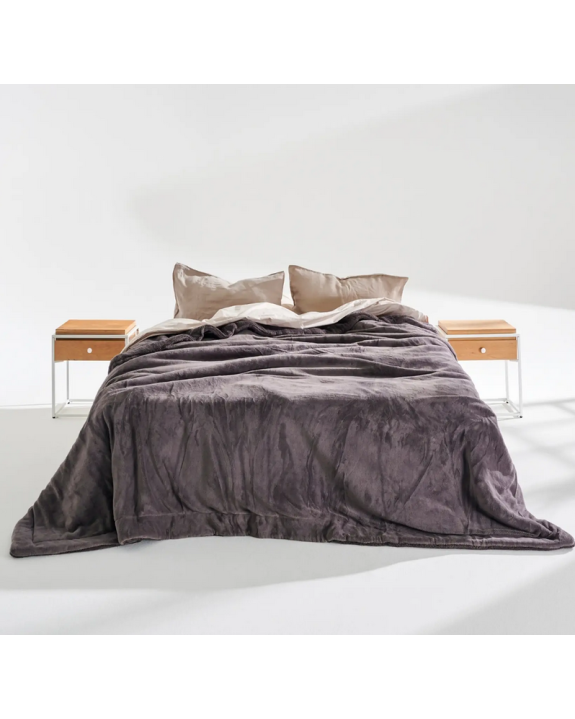 COUVRE LIT KING SIZE GRIS