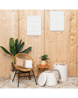 POUF/COFFRE BOUCLETTE Ø36H36