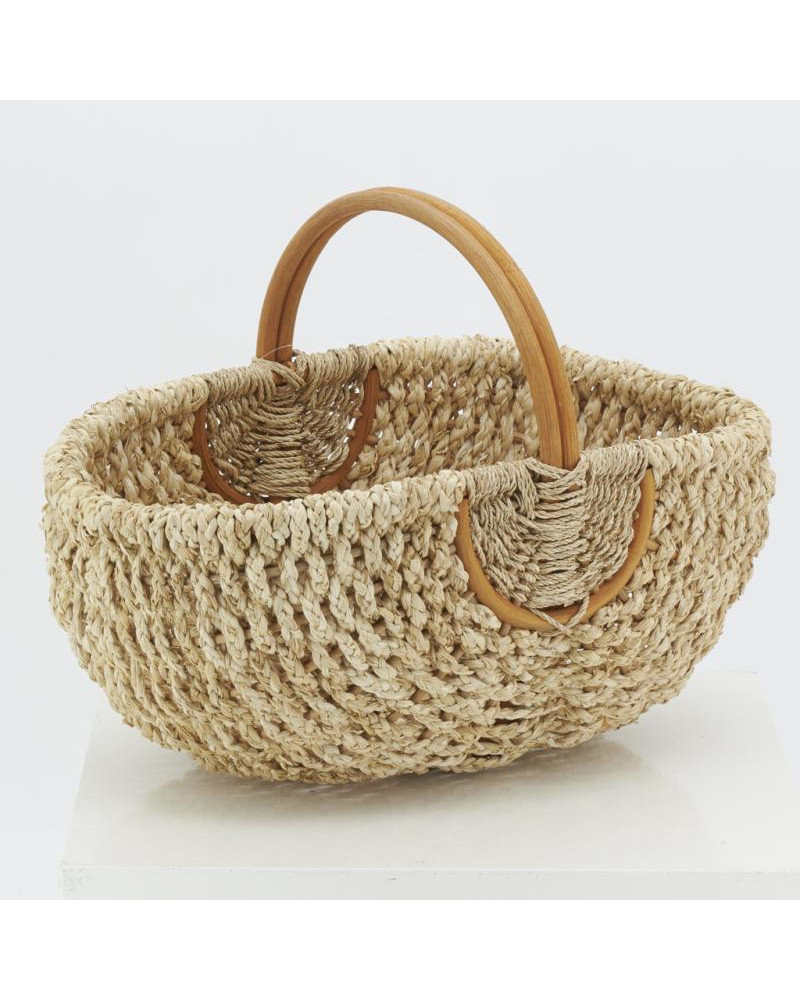 PANIER GM ROTIN NAT+MAIS