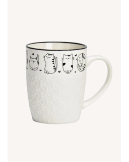TASSE CHAT PORCELAINE 350ML
