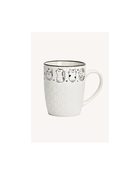 TASSE CHAT PORCELAINE 350ML