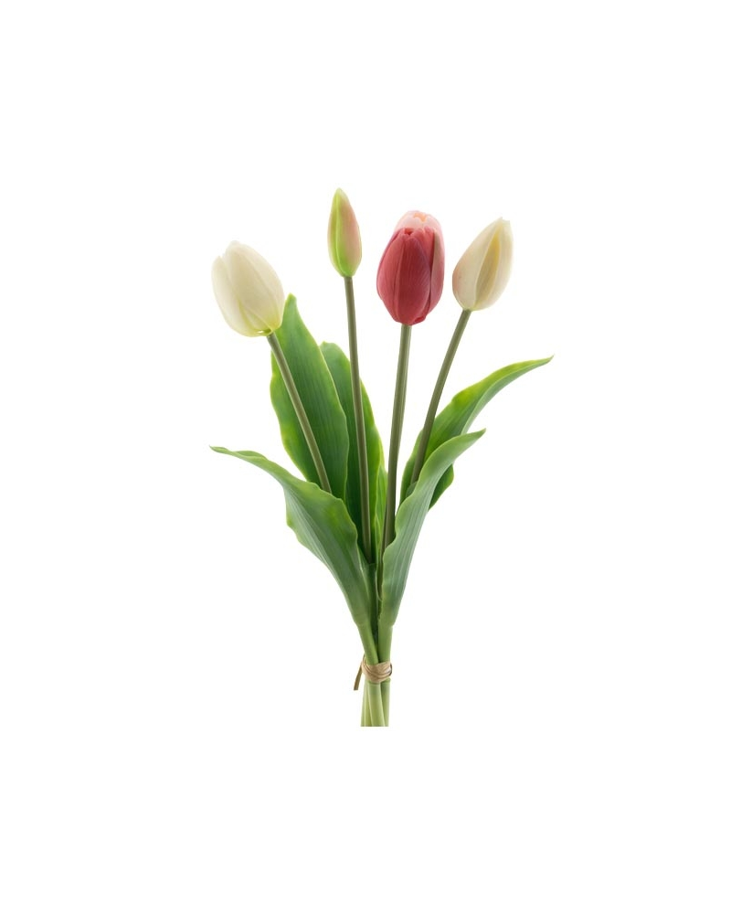 BOUQUET TUL. CREME-ROSE 36CM