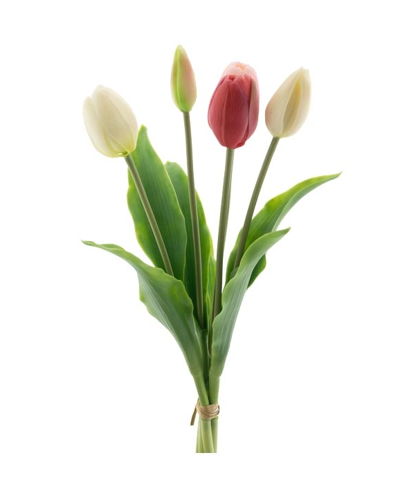 BOUQUET TUL. CREME-ROSE 36CM