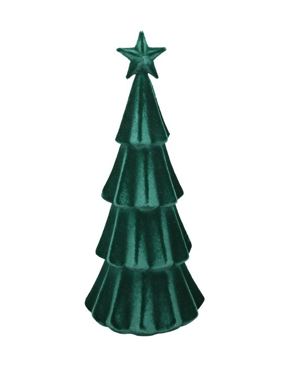 SAPIN VELOURS VERT H39CM