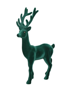 RENNE VELOURS VERT H37CM