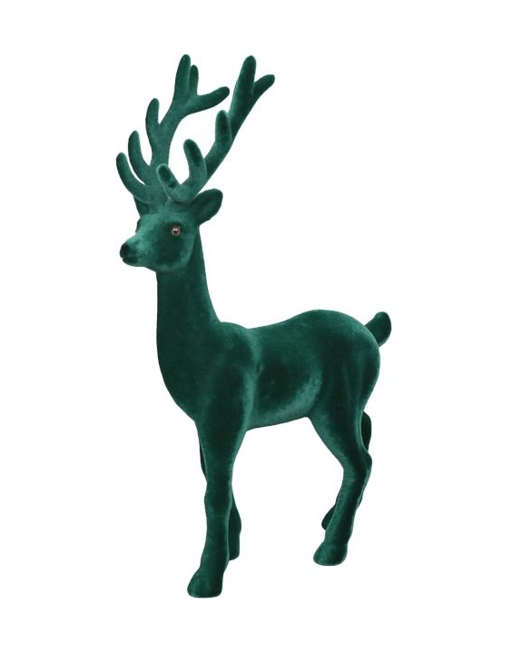 RENNE VELOURS VERT H37CM